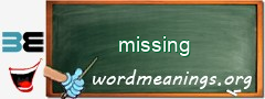 WordMeaning blackboard for missing